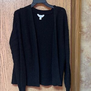 Time and Tru Black Knit Cardigan
